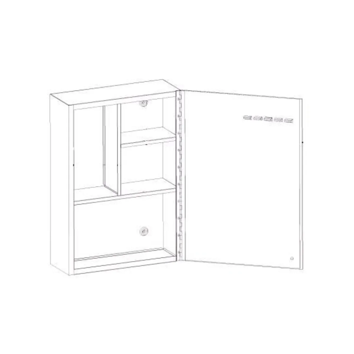 Arino Stainless Steel Mirror Cabinet - view 2